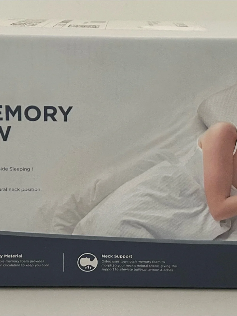 Contour Memory Foam Pillow - White Neck Support